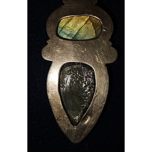 Labradorite 925 Silver Pendant Charm - Picture 5 of 6